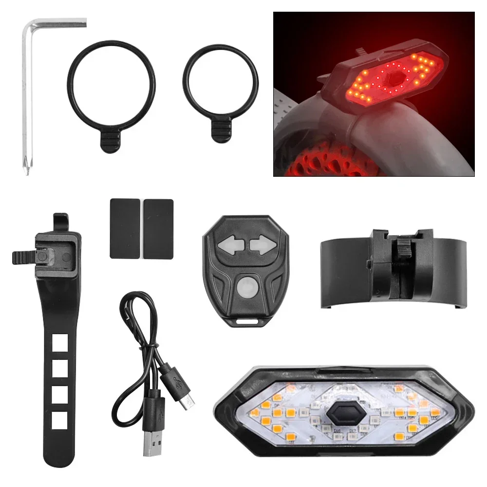LED-waarschuwingsrichtingaanwijzer voor Xiaomi M365 Mi3 Pro Pro 2 elektrische scooter Draadloze afstandsbediening Achterspatbord Achterlichtlamp