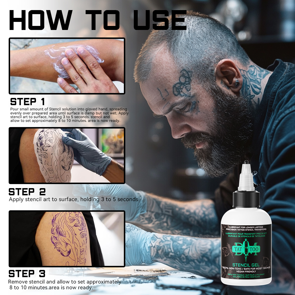 Pochoir de transfert de tatouage professionnel 30/120ML, Solution de transfert de tatouage en Gel, crème, ensemble d'encres de tatouage