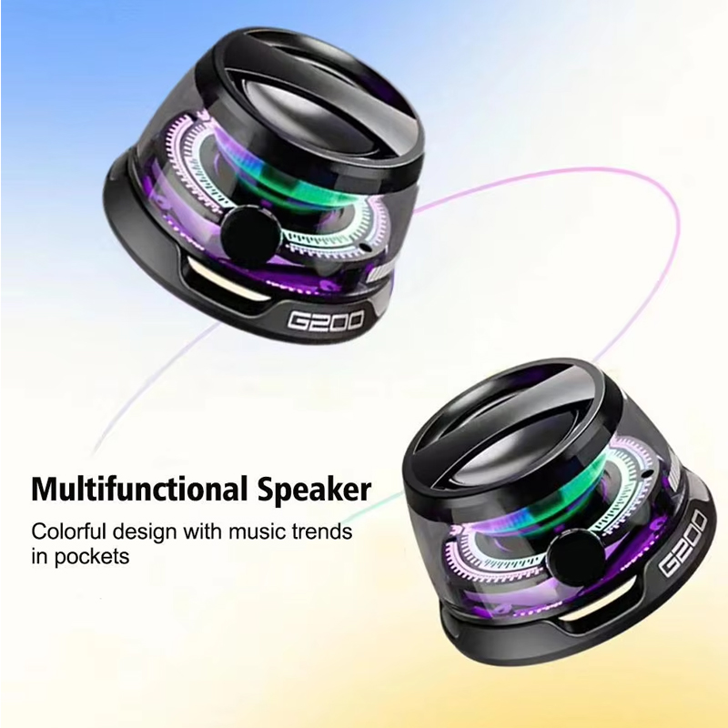 Altoparlante Bluetooth portatile VIKEFON G200 Illuminazione RGB Altoparlante magnetico BT5.3 Mini cassa di risonanza 7 ore di riproduzione Supporto per telefono