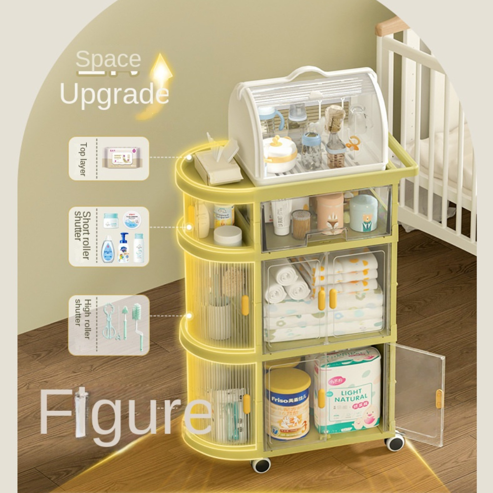 Portaoggetti per bambini carrello pieghevole Snack Toys Organizer per articoli vari carrello multistrato portaoggetti per passeggino Rack forniture per bambini