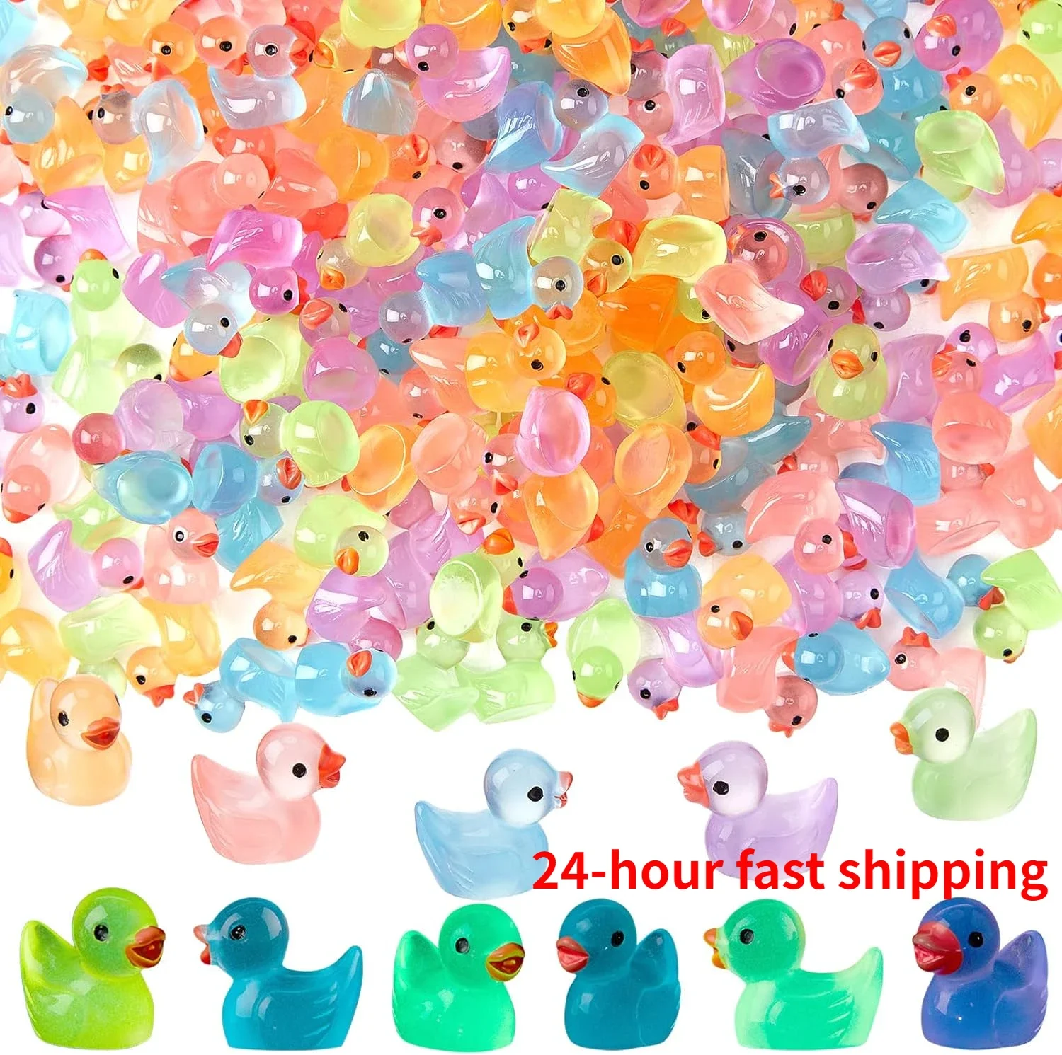 Cute Colorful Glowing Night - Light Small Duck Figurines for Decorations Ideal for Adding a Charming Touch to Any Space