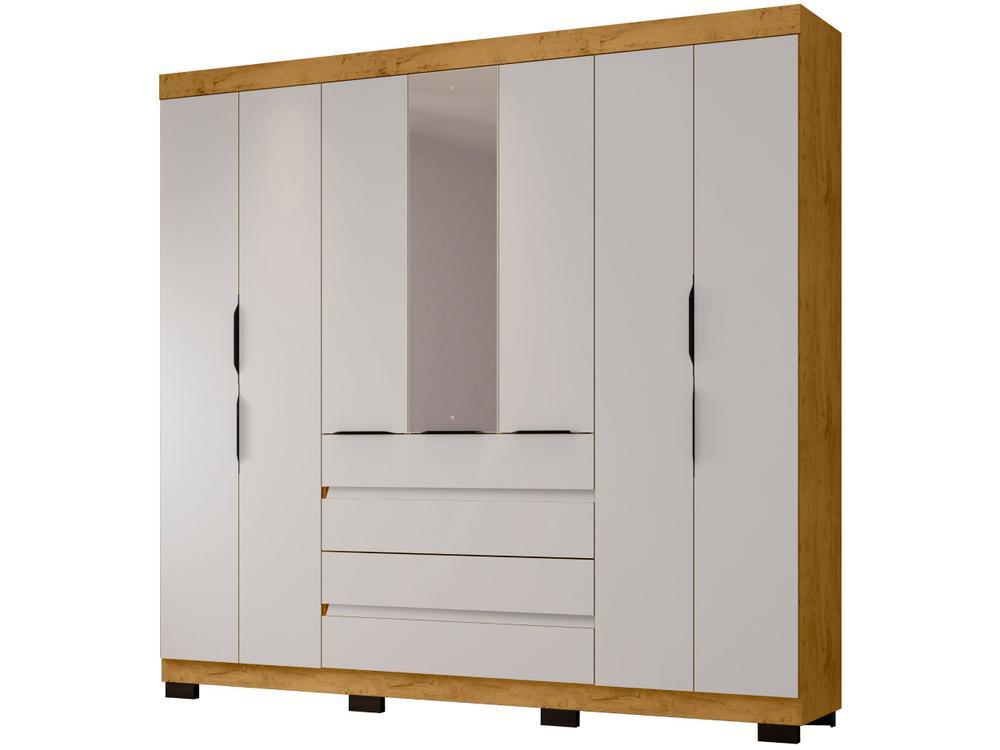 Guarda-roupa Casal com Espelho 7 Portas 4 Gavetas Araplac Lisboa EB24074