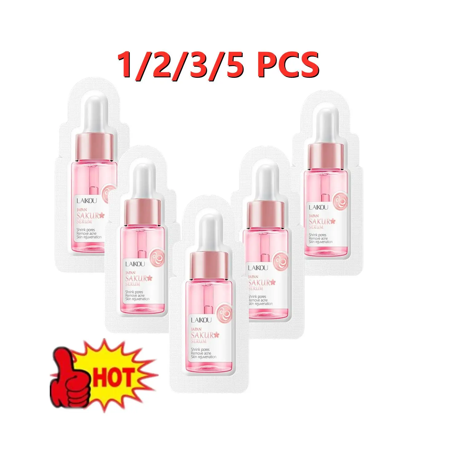 1/2/3/5PCS Lot 1ml Hyaluronic Acid Japan Peptide Serum Whitening Skin Hydration Relieve Face Care Vc Moisturizing Brighten