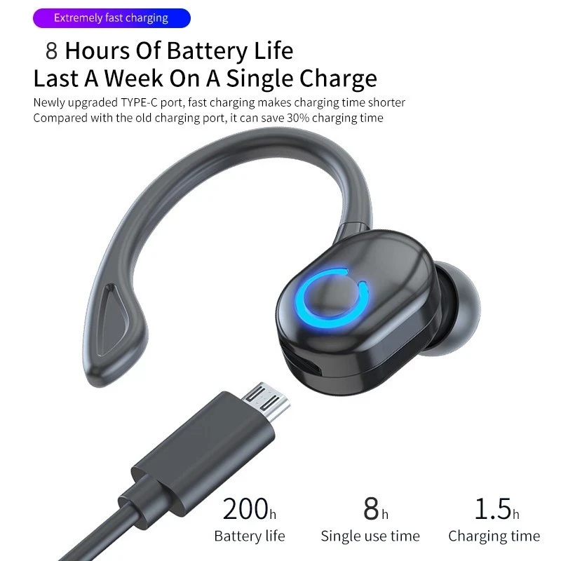 Auriculares inalámbricos Bluetooth 5,0, cascos con micrófono, intrauditivos deportivos, resistentes al agua, TWS, manos libres