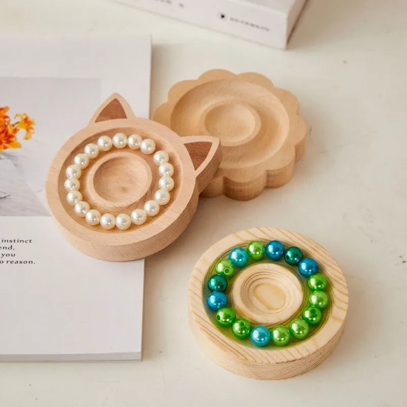 1pc DIY Houten Beading Design Board Geschikt Voor Sieraden Maken Armbanden Kettingen Ambachten Dienblad Praktische Display