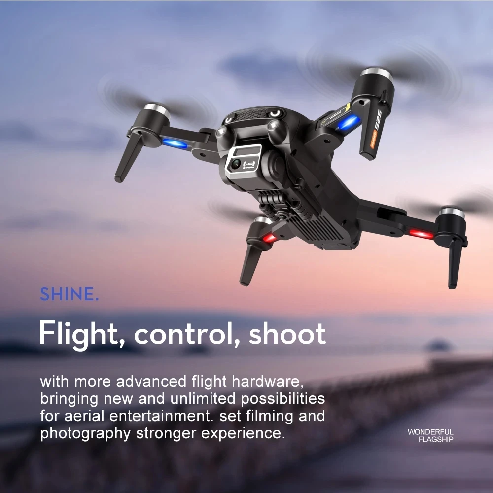 ใหม่S2S Drone 8K HD Dualกล้องBrushlessมอเตอร์หลีกเลี่ยงอุปสรรคDron RCเฮลิคอปเตอร์Professional Quadcopterแบบพับได้ของเล่น