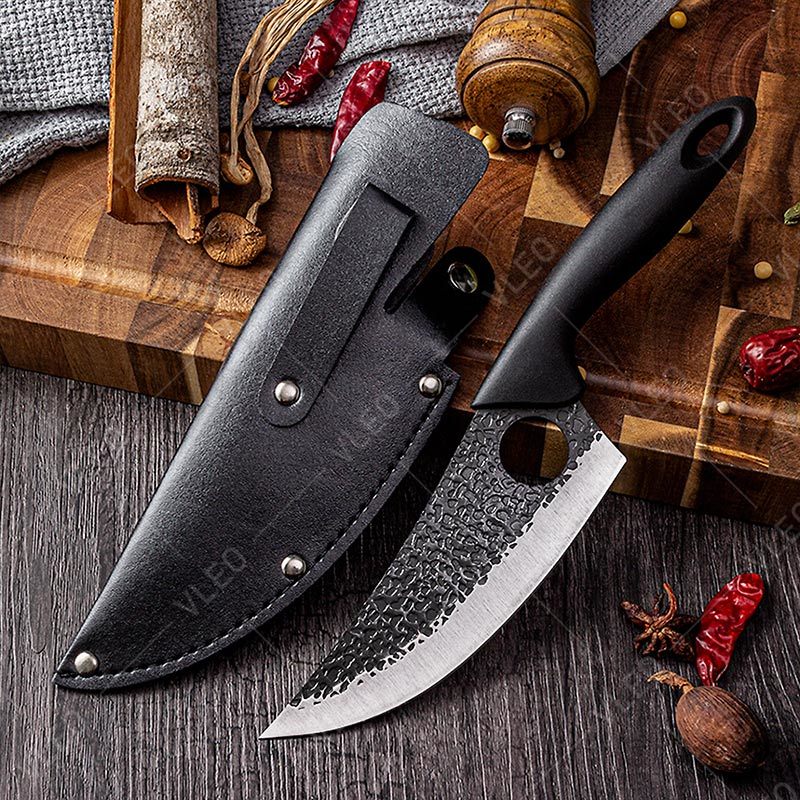 WXCOO Professionelles japanisches Kochmesser, Mehrzweck-Küchenmesser, Edelstahl, Ausbeinmesser, Fleischbeil, Schneidemesser