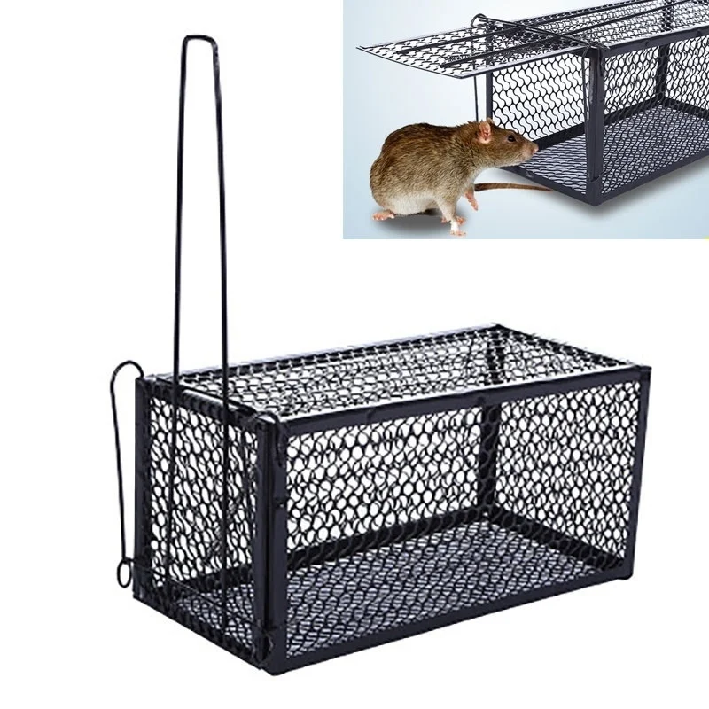 Smart Self-locking Mousetrap ปลอดภัยบริษัทเหล็กสุทธิในครัวเรือน Mouse Catcher โลหะ Reusable Humane ในร่มกลางแจ้งกับดักหนูกรงหนู