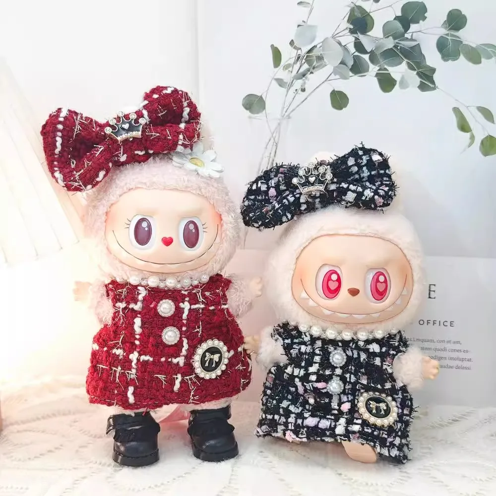 Labubu Sit and Party Series Puppenkleidung Outfit Zubehör Klassisches Kleiderset für Labubu v1 v2 Kindergeschenk (keine Puppe) Labubu Ropa