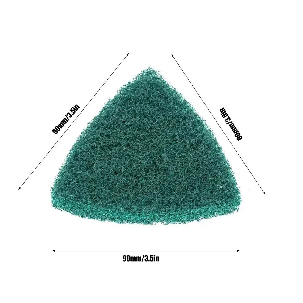 5pcs Triangle Scouring Pad Polishing Pad Self Adhesive Plate Grinding Machine Accessories 13mm Nylon Pad
