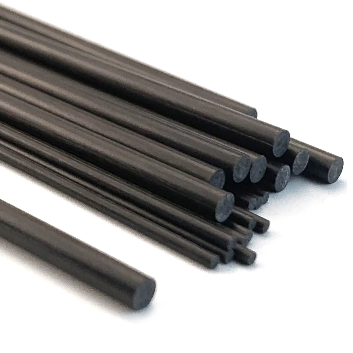 คาร์บอนไฟเบอร์รอบ Rod Dia 1 มม.2 มม.3 มม.4 มม.5 มม.6 มม.0.5M ความแข็งแรงสูงน้ําหนักเบา DIY คอมโพสิตอุปกรณ์เสริมสําหรับเครื่องบิน RC