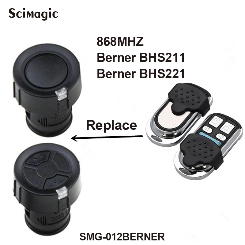 BERNER 868MHz Garage Door Opener for BERNER BHS121 BHS221 BHS140 BHS110 BHS153 BHS121 BHS130 Remote Control