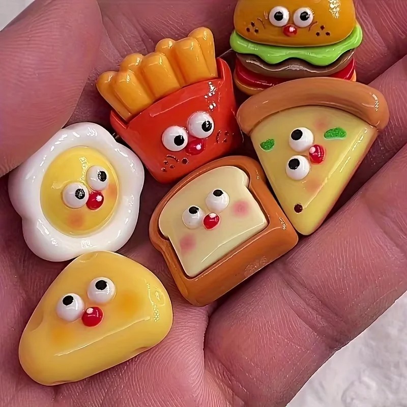 8 refrigerator magnets, cartoon food refrigerator magnets, cute decoration personalized refrigerator magnets storage cabinet