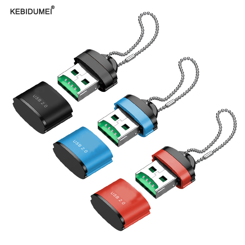 Lector de tarjetas de memoria TF USB 2,0 a Mini SD adaptador de tarjeta de memoria TF para PC portátil compatible con reproducción de música lector de tarjetas portátil