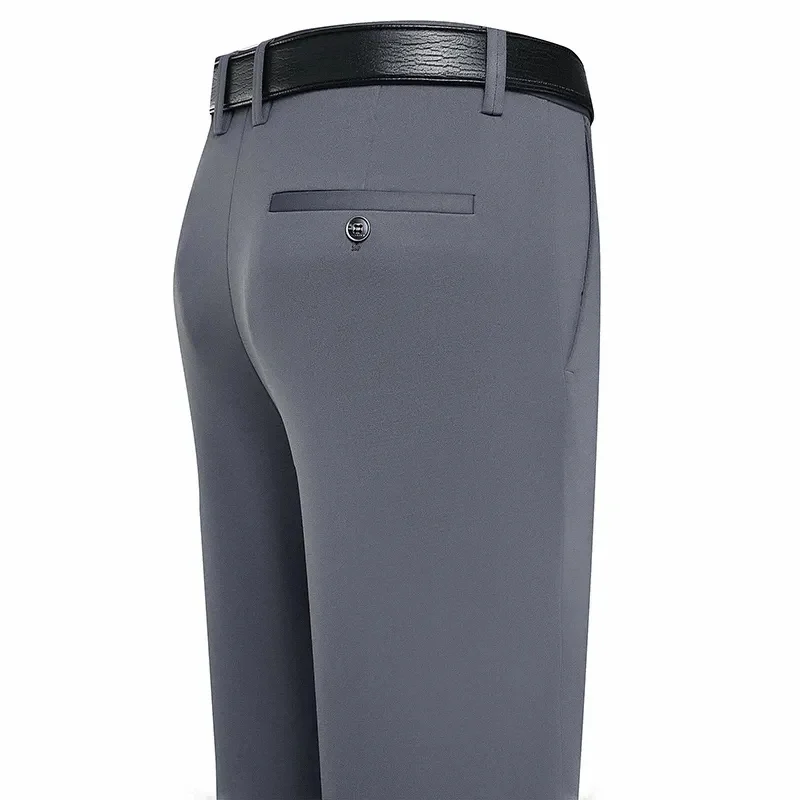Herrenhose, dehnbare Anzughose, Sommer, Frühling, lässige Business-Hose, atmungsaktiv, bequem, locker, gerade, formelle Hose