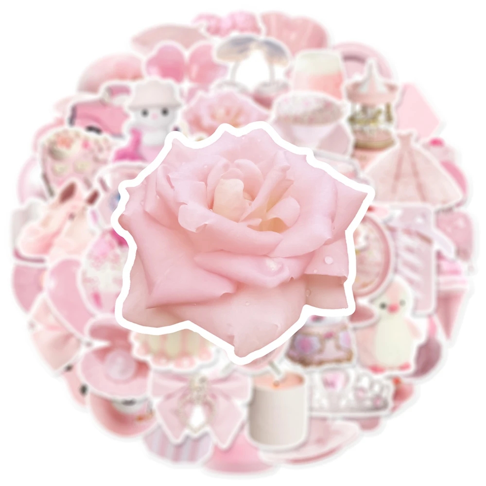 10/30/50 個ピンク少女漫画ステッカーインスタイルかわいいデカール装飾落書きおもちゃ DIY ノートブック電話スーツケースバイク冷蔵庫