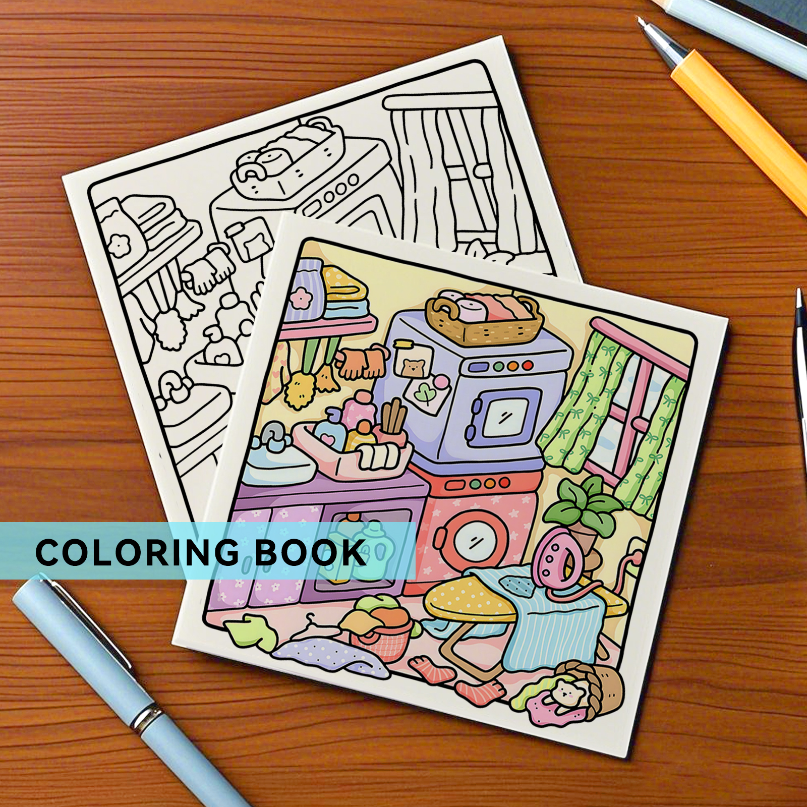 COZY CORNER CUTE & COMFY Libro para colorear para adultos y adolescentes con libro educativo de garabatos para relajación