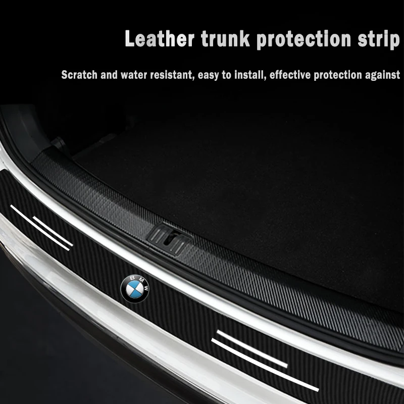 Pegatinas protectoras de maletero de coche de fibra de carbono para BMW X1 X3 X4 X5 X7 F10 F20 F30 G20 F15 F16 F34 E90 E91 E92 E93 1 2 3 4 5 7 Series