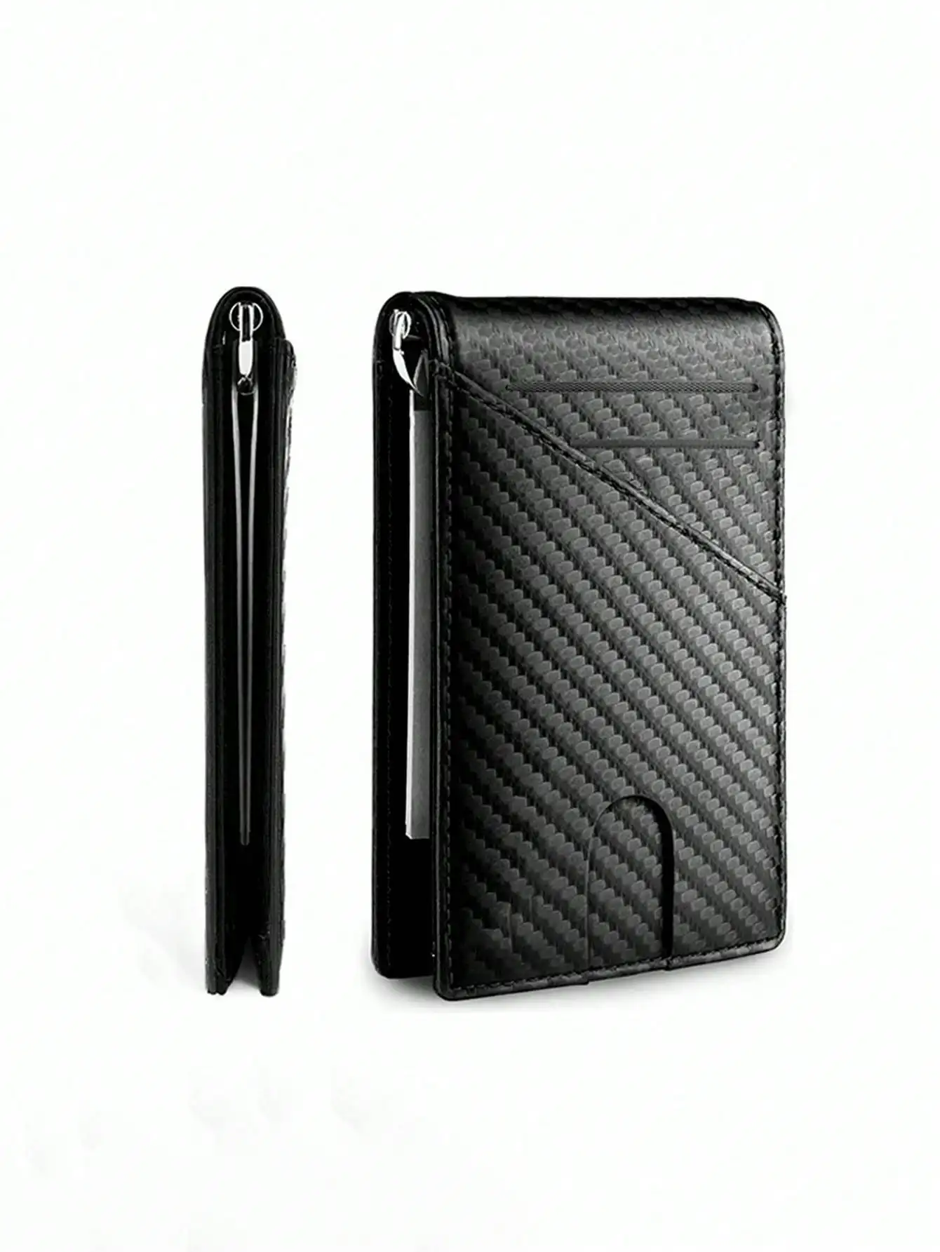 Rfid Carbon Fiber Men Wallets Man Card Holder Money Bag Slim Thin Mini Wallet Male Small Short Purse Black Walet Billfold Vallet