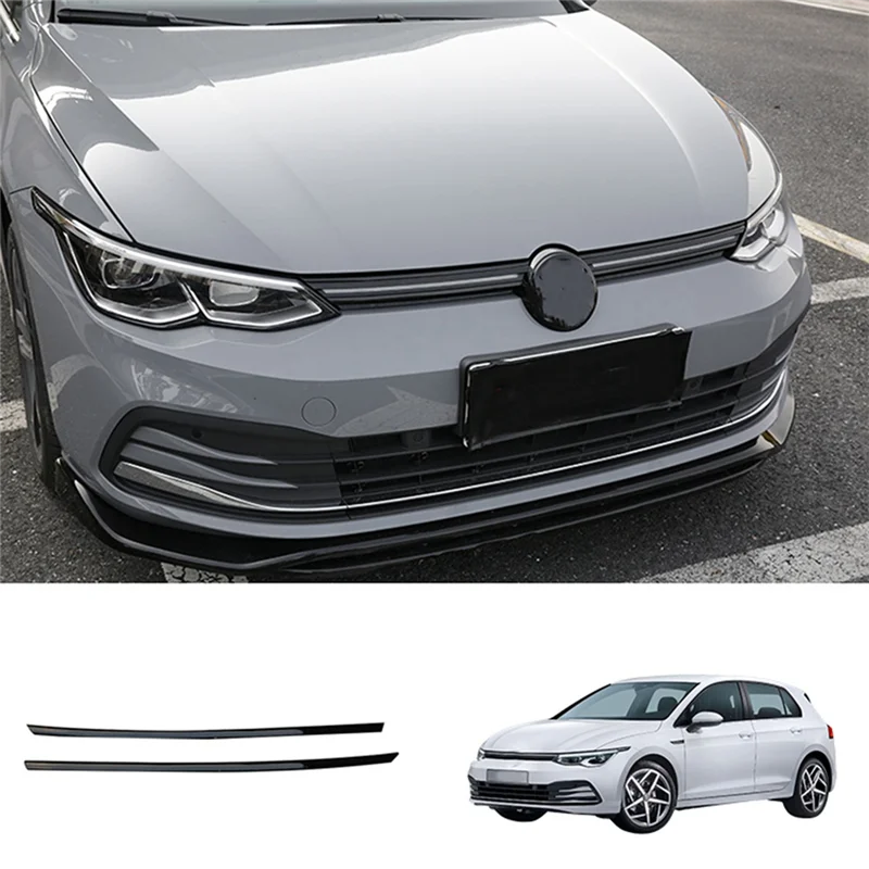 Auto glänzend schwarz Front stoßstange Mesh Mittel gitter Grill Formst reifen Abdeckung Verkleidung für-VW Golf 8 mk8