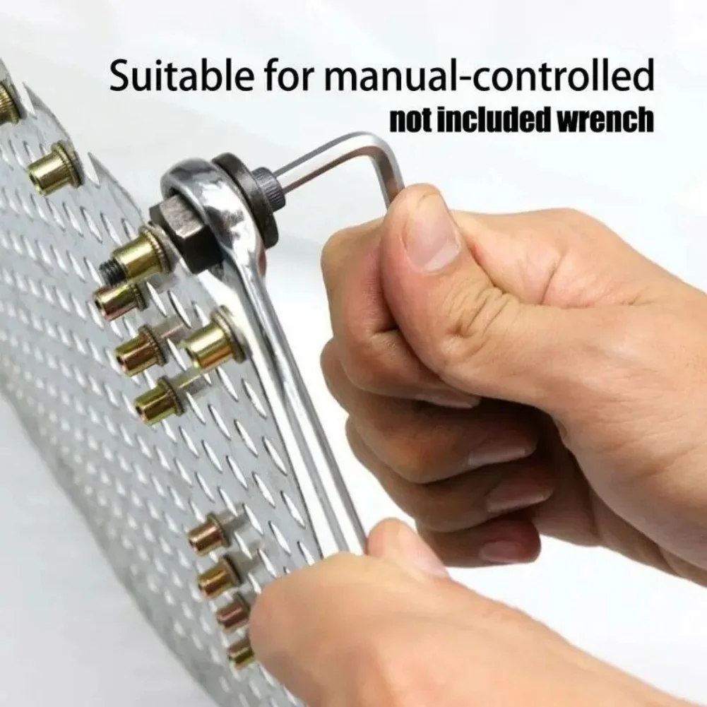 1pc mão rebite porca m3 m4 m5 m6 m8 m10 m12 manual rebitador ferramenta mandril grampo tocha conjunto instalação simples rivnut acessório