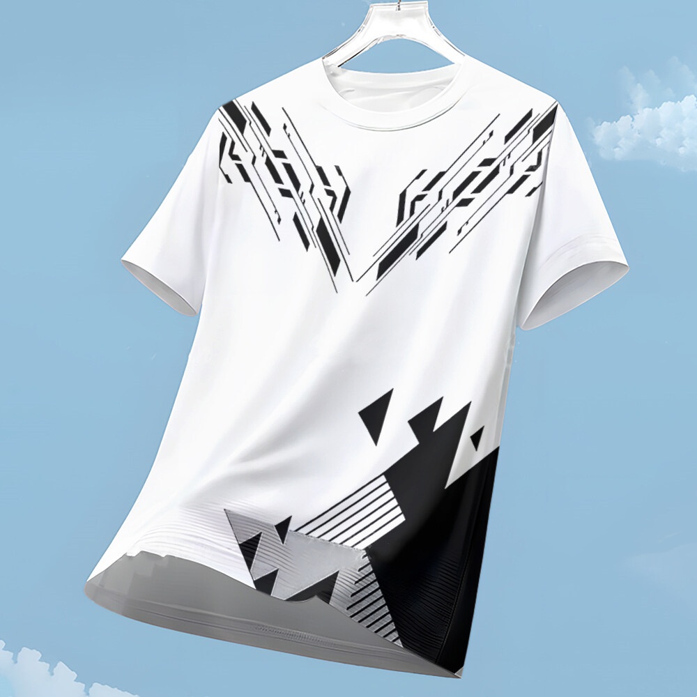 Мужская футболка, модная футболка с цветными блоками и 3D принтом, уличная футболка для бега, фитнеса, спорта, с коротким рукавом, летний повседневный свободный дышащий топ с круглым вырезом