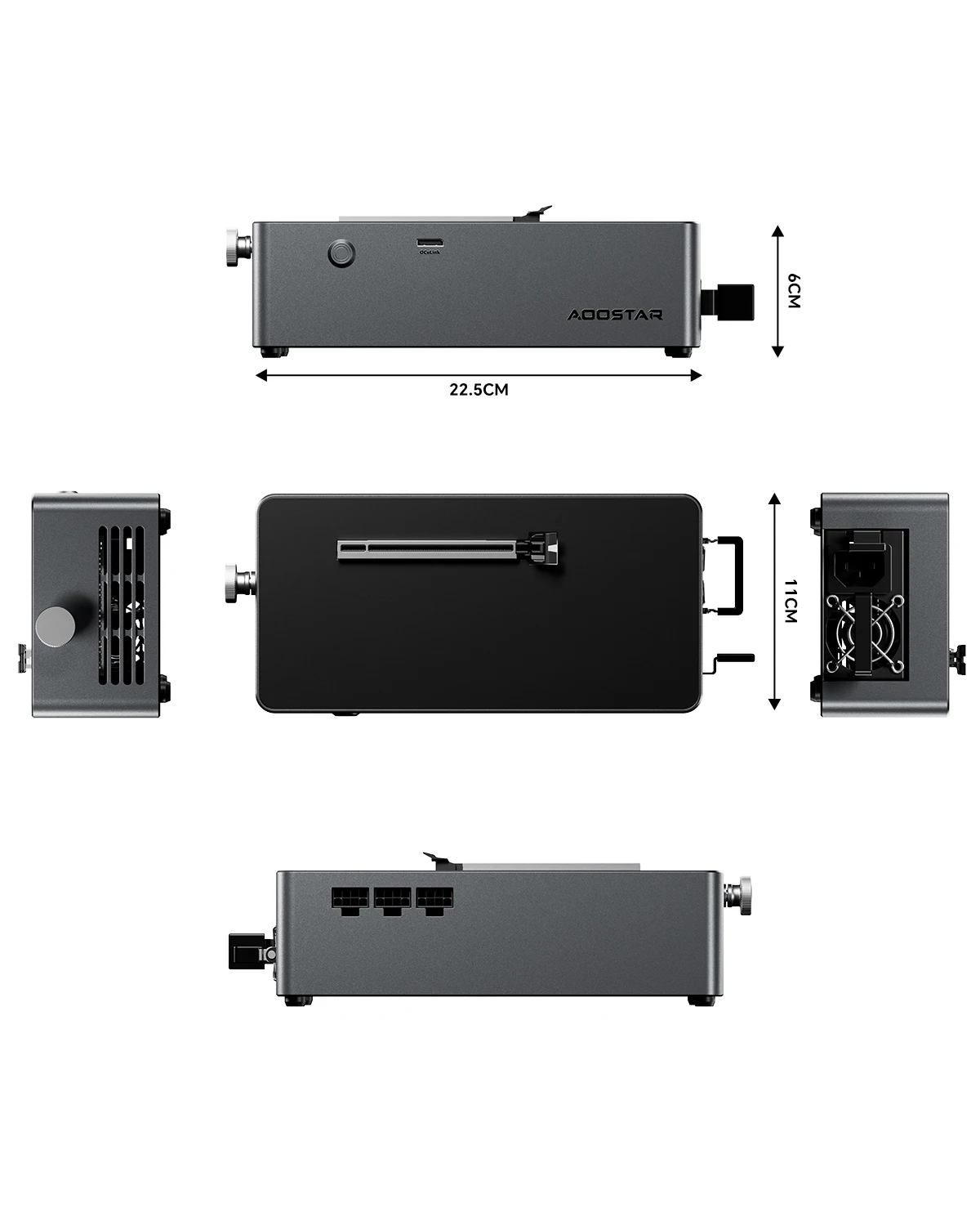 AOOSTAR AG01 External Graphics Card Dock with OCulink Port Built-in Huntkey 800W Power Supply for Gaming PC EGPU Docking Station
