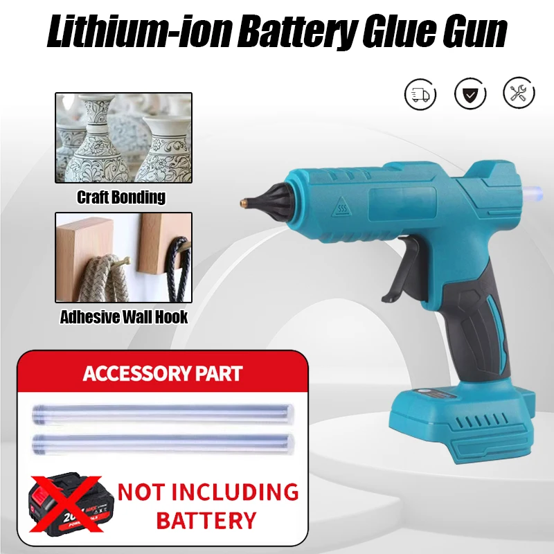 LYUWO Electric Hot Melt Glue Gun Cordless Glue Grab 11mm Glue Stick Hot Melt Welding Air Gun (No battery) Fit Makita 18V Battery