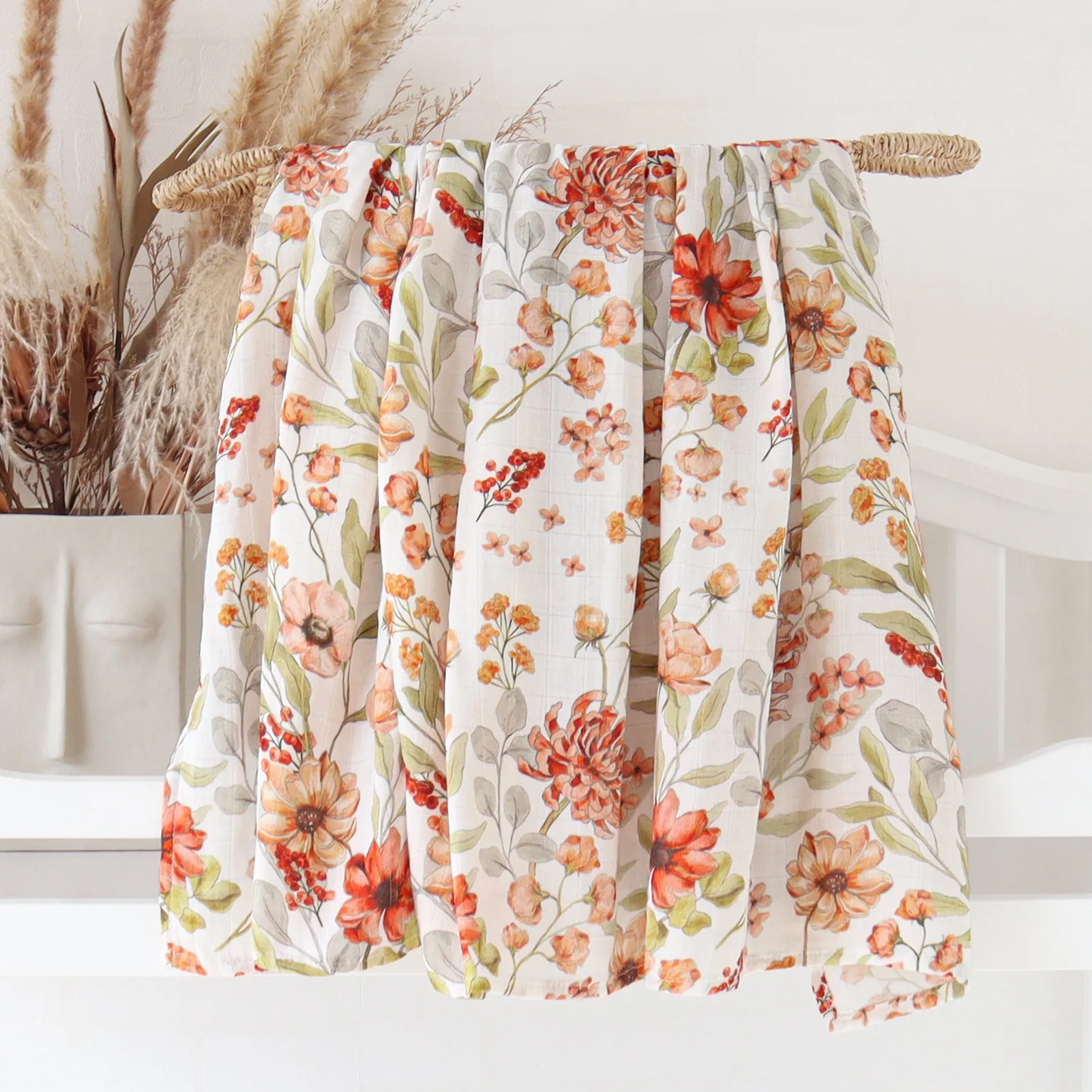 Morbido cotone di bambù coperta per bambini Super mussola Baby Swaddle Wrap passeggino per neonati copertura per allattamento asciugamano da bagno 120x120cm