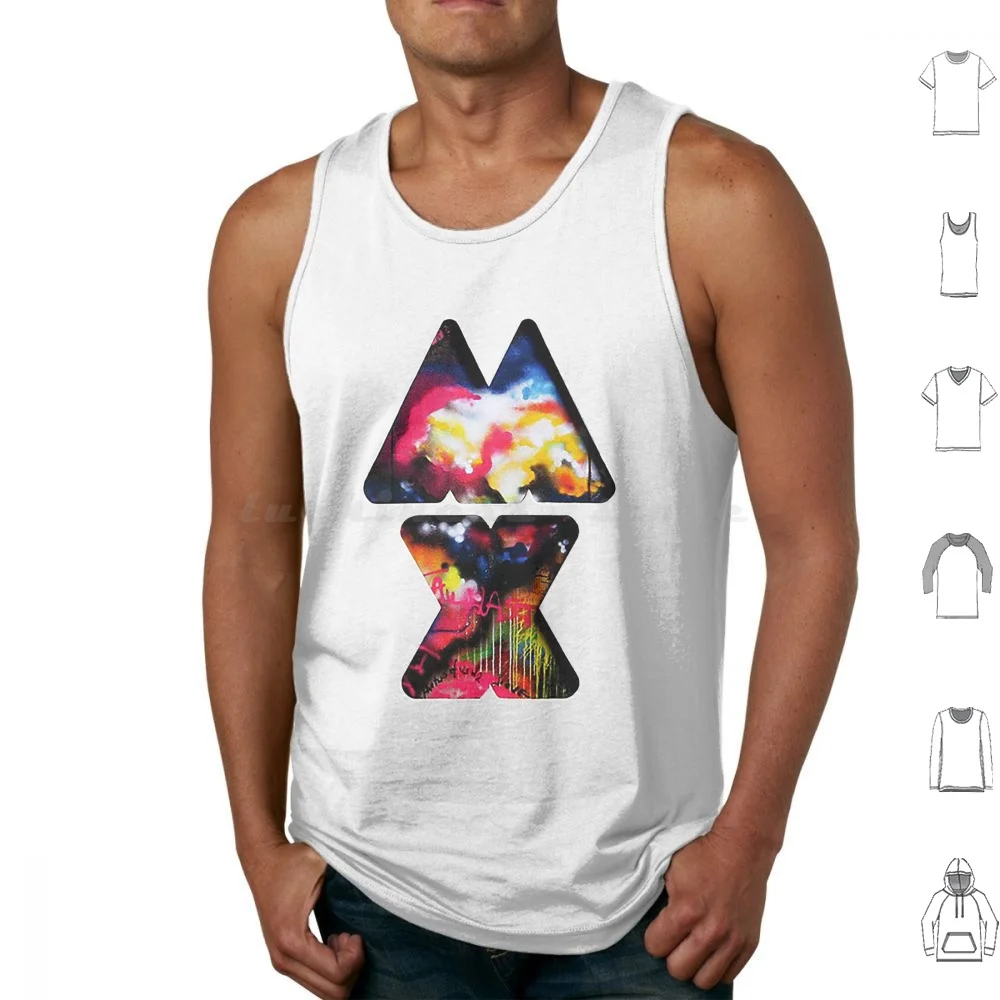 Tank Top Seni Album Cetak Musik Katun Chris Viva La Vida Lirik Fix You Yellow Mylo Xyloto Lagu Musik Of The