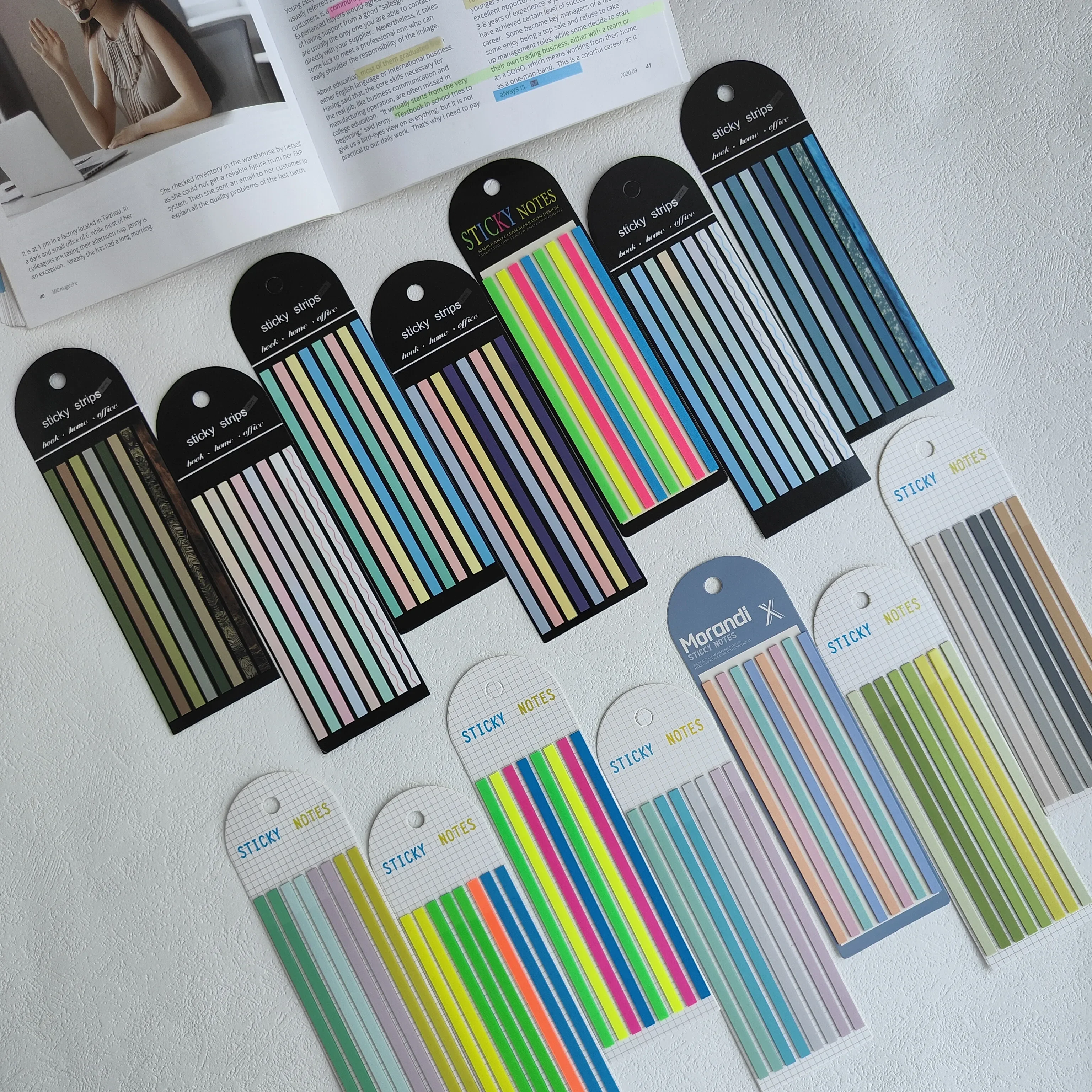 160 Sheets Transparent Sticky Notes Self-Adhesive Reading Annotation for Books Notepad Bookmarks Memo Pad Index Tabs