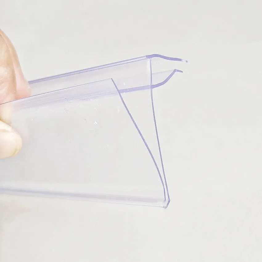 50pcs Short Plastic Label Display Clip Holder Price Tag Card List Data Strip for Supermarket Glass Board Shelf