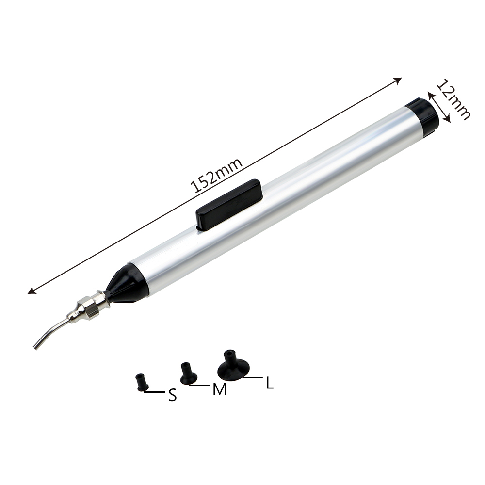 DIYWORK Solder Picker Hand Tool Set Alternative Tweezers Vacuum Suction Pen Manually Pumping IC Tool With 3 Sizes Sucking