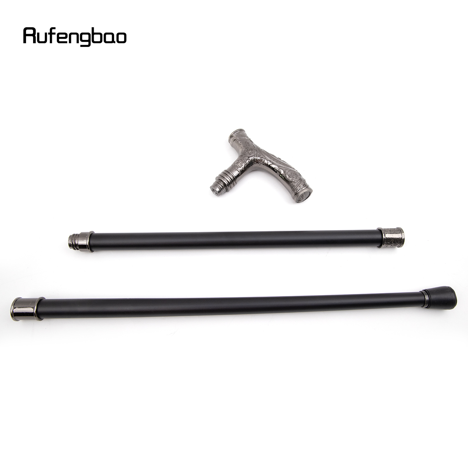 Silver Wolf Head ดอกไม้ Totem บรรเทาเดิน Cane แฟชั่นเดิน Stick สุภาพบุรุษ Crosier ลูกบิดเดิน Stick 93 ซม