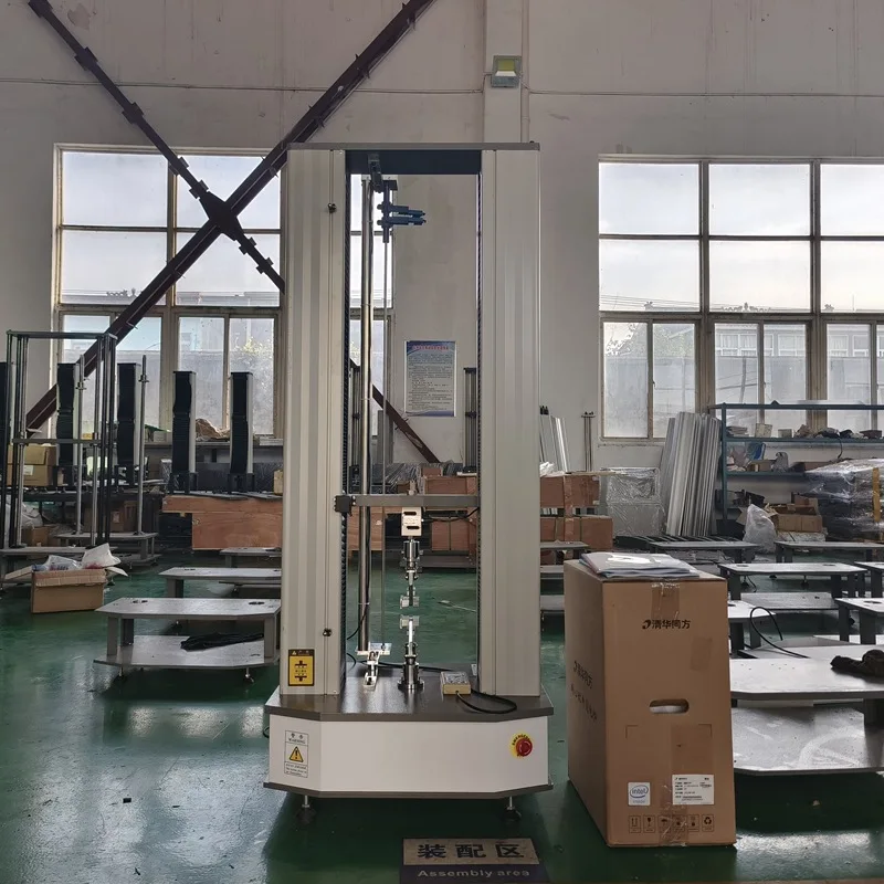 Uji tarik universal yang dikontrol komputer 10KN mesin tarik elektronik penguji tarik kolom ganda