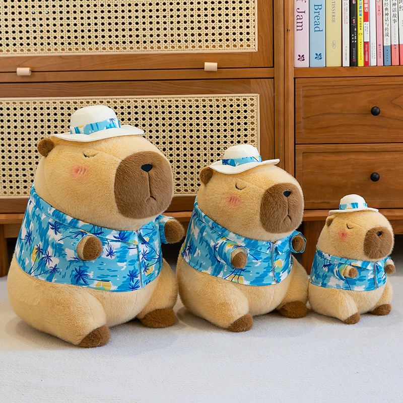 Gelbe Ente Schwimmring Capybara Plüschtier Niedliche Simulation Beachwear Capibara Kawaii Stofftier Kapibala Geburtstag Reisegeschenke