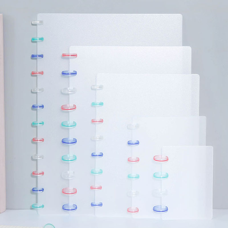 Fromthenon Loose-leaf  Notebook Discbound Cover with Rings Discs Mushroom Hole Binding Ring Binder School Office Supplies