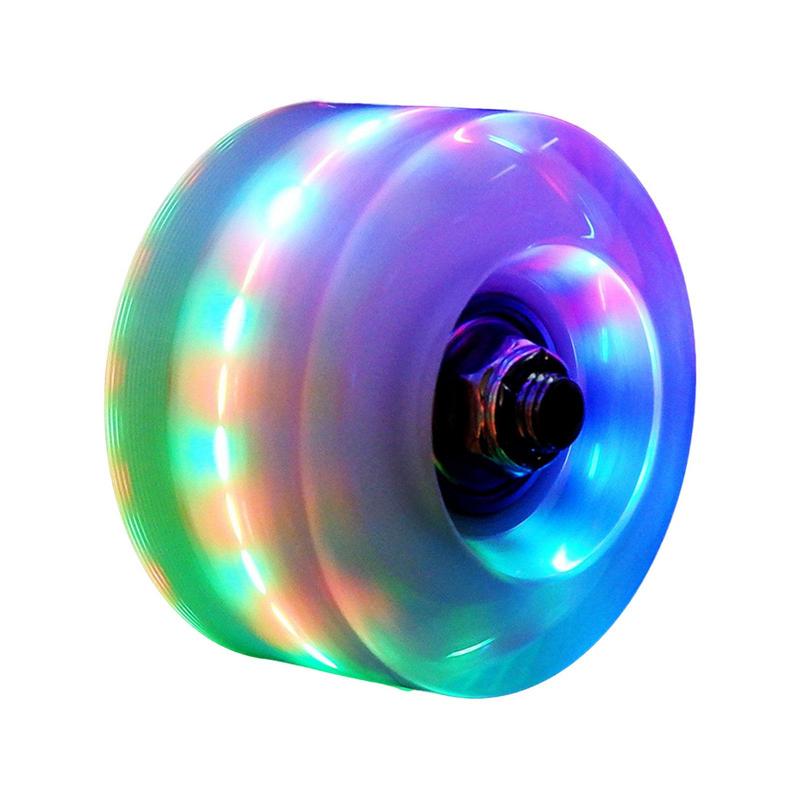 Patins à roulettes à Double rangée roues lumineuses patins à roulettes roues clignotantes pour patins à roulettes accessoires roue à roulettes en polyuréthane