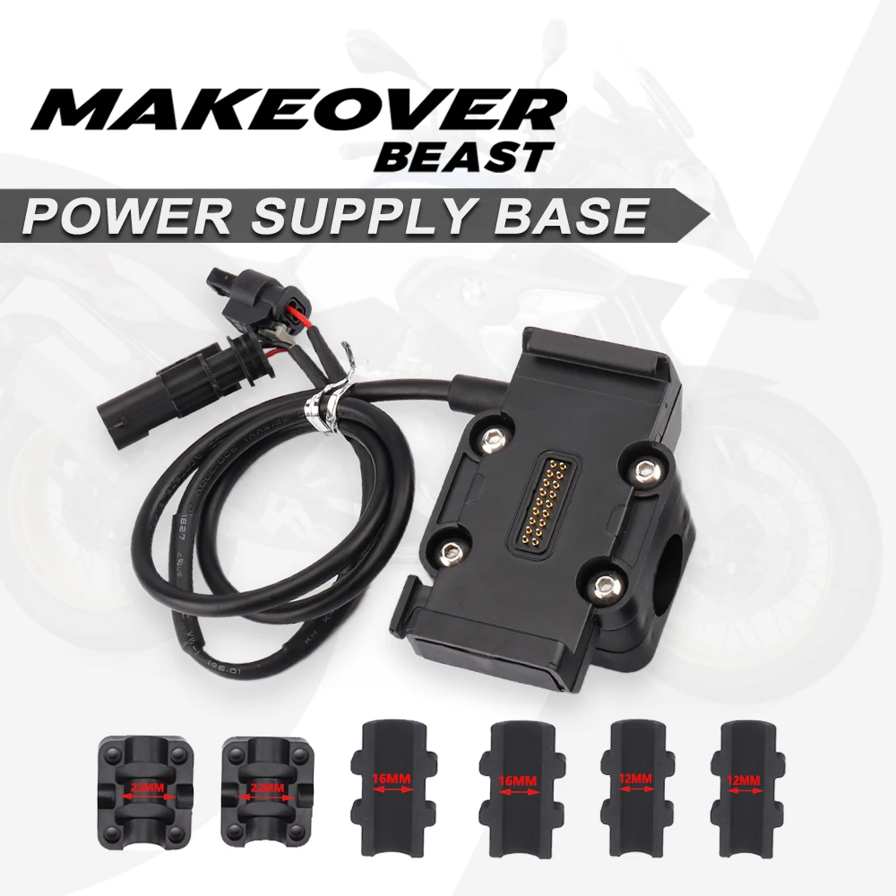 Ajuste para BMW R1250GS R1200GS motocicleta Universal rodillo Base de alimentación soporte de navegación para teléfono CRF1100L F900R S1000XR 12/22MM