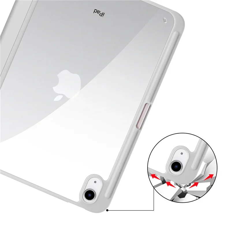 Funda para iPad 10 2022 10.a generación 10,9, carcasa trasera dura transparente para PC, Funda Capa para iPad 10 9 8 7 6 5 generación Air 6 5 4