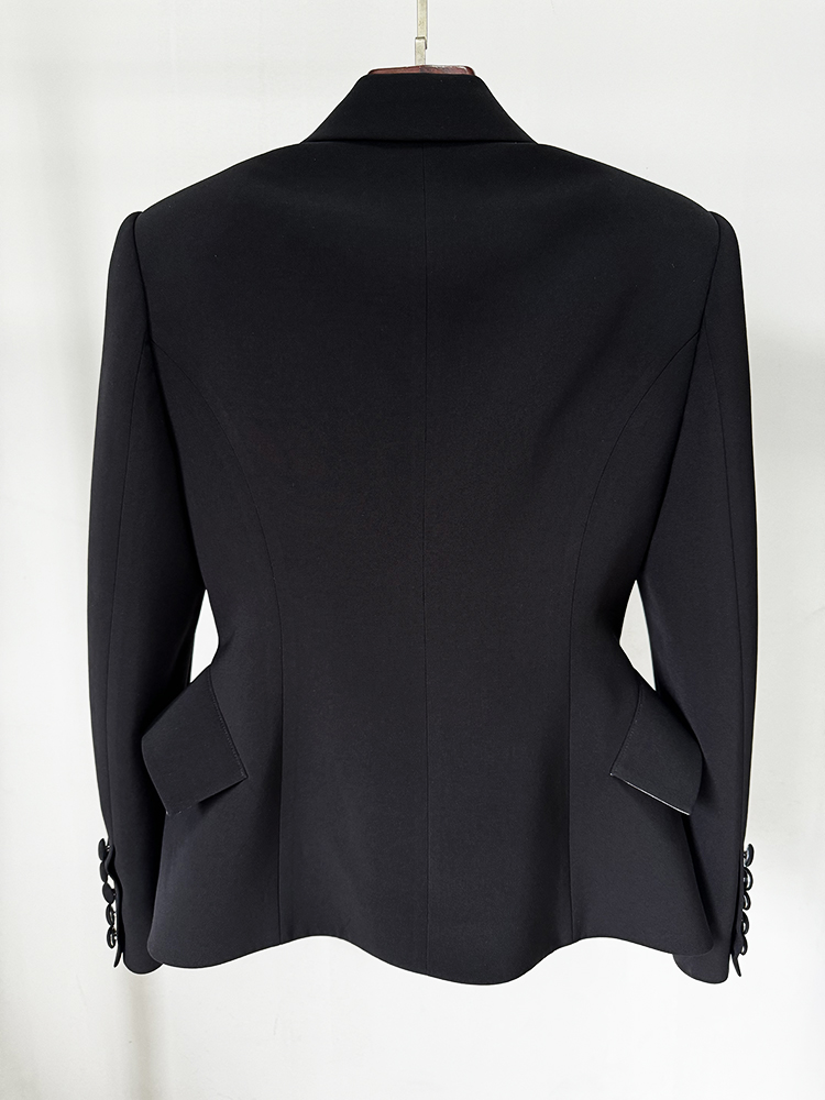 HIGH STREET Newest 2024 Designer Jacket Women's Color Block Patchwork Slim Fitting Blazer