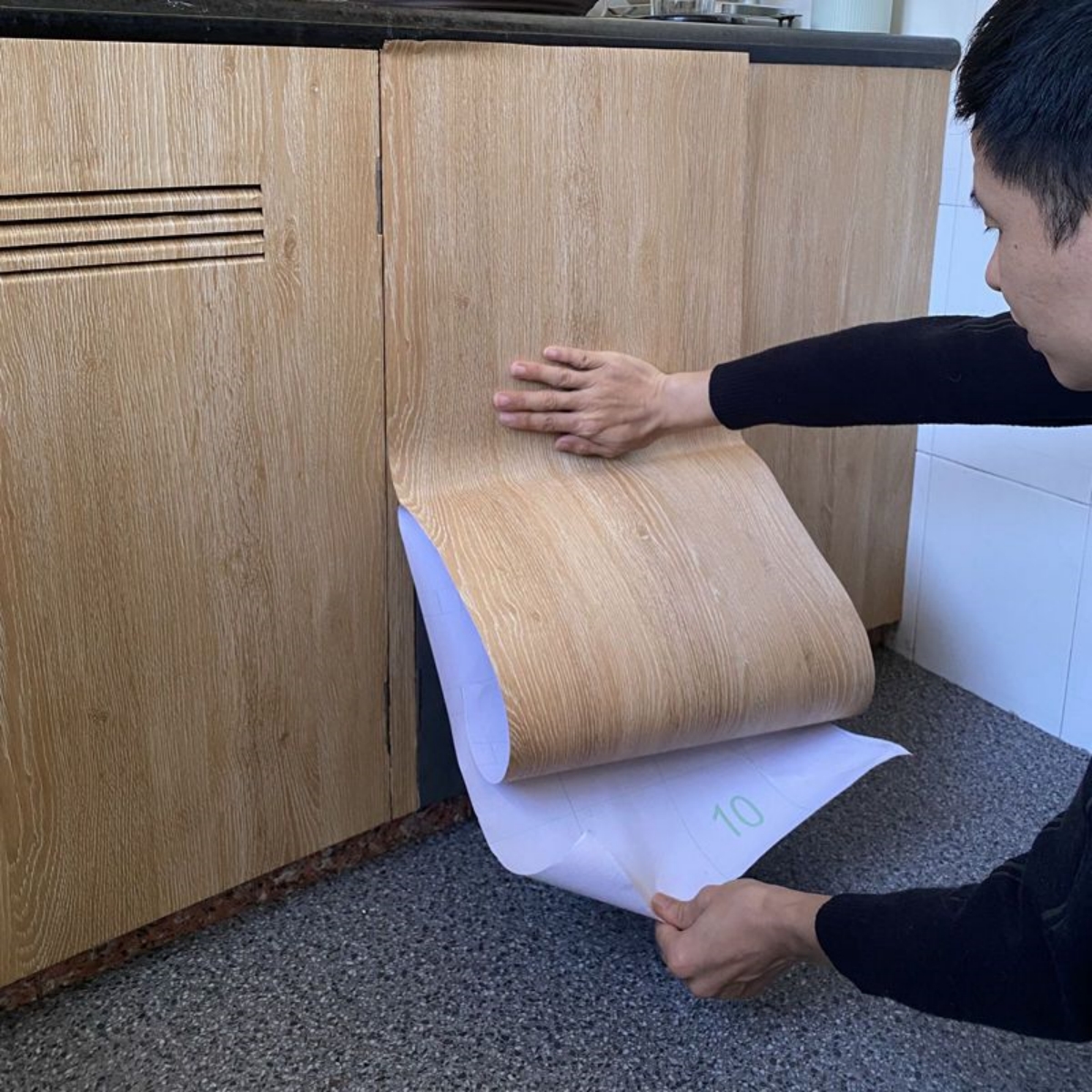 Papel de parede autoadesivo à prova d'água em pvc, rolos para móveis, armários, filme decorativo de vinil, adesivos de grão de madeira para decoração de casa