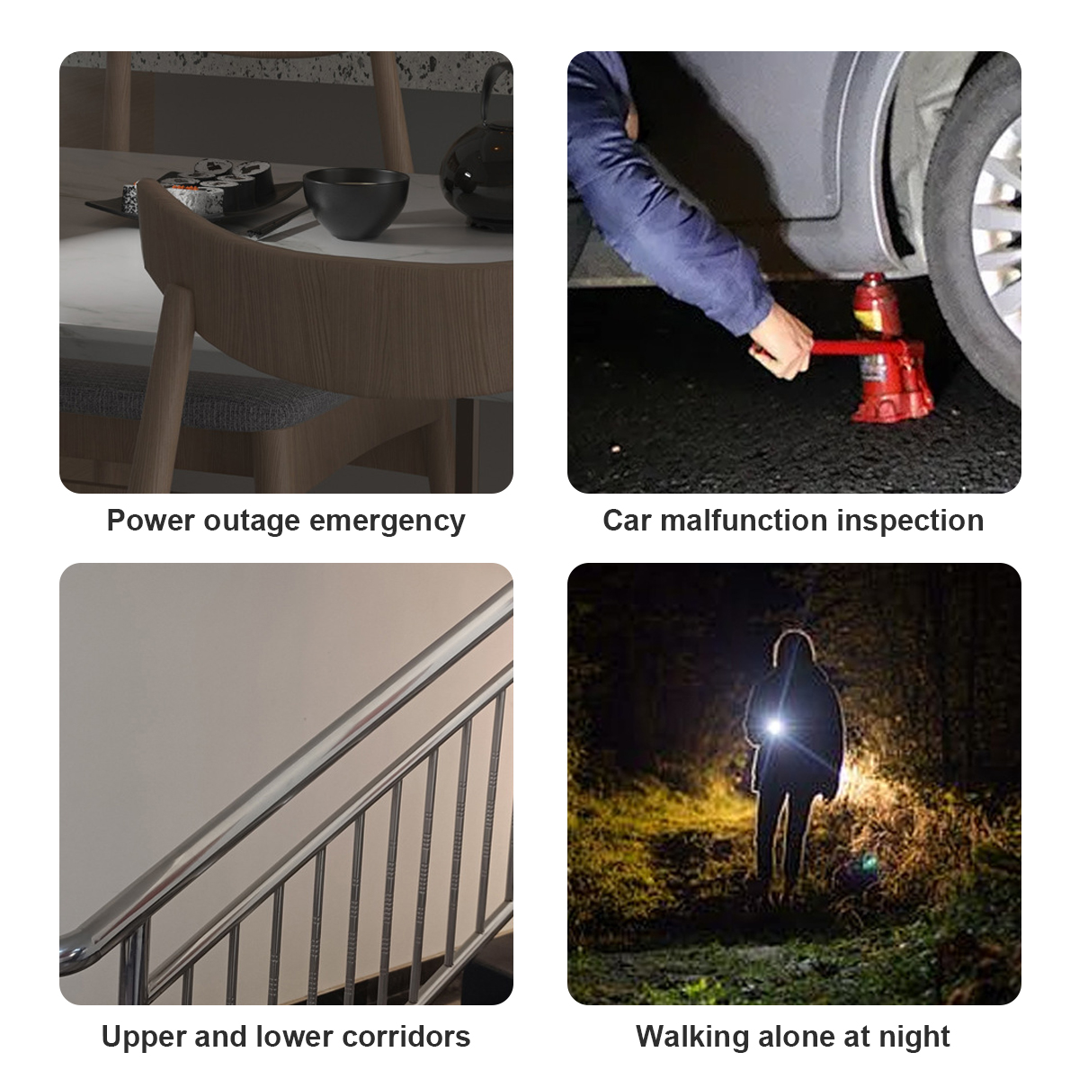 Mini geführte Taschenlampe braucht keine Batterie Design Cob kaltes Weiß angetrieben von Typ C Steckverbinder tragbare Taschengröße Arbeitstaschenlampen