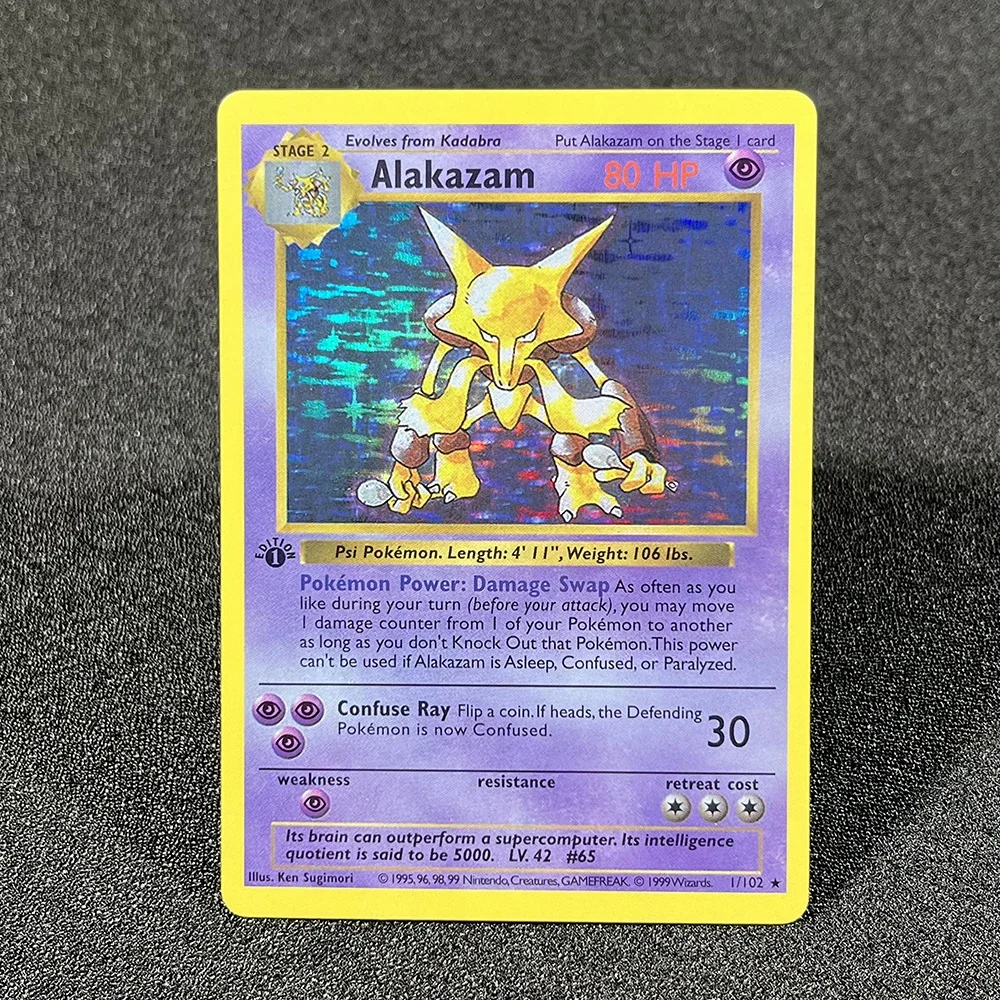 Pokémon Proxy Cards Classic 1996 1st Edition Base-Set Venusaur Charizard Mewtwo Gyarados Blastoise Customized Cards Collection