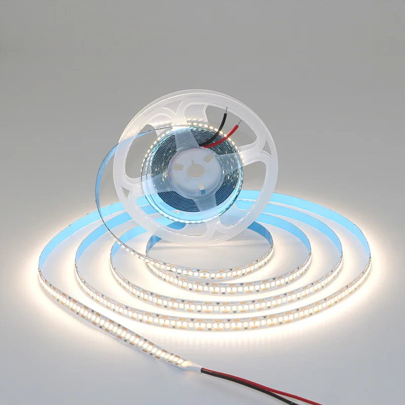 12V 24V LED Strip 2835 120 LEDs/m โคมไฟแถบสีชมพูสีแดงน้ําแข็งสีฟ้าสีเขียวสีเหลืองทองสีส้มยืดหยุ่นกันน้ํานุ่มโคมไฟบาร์
