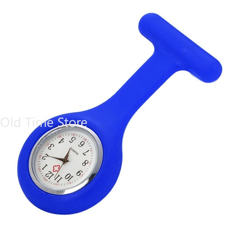 Relojes de bolsillo de moda, reloj de enfermera de silicona con batería, relojes médicos Unisex, reloj
