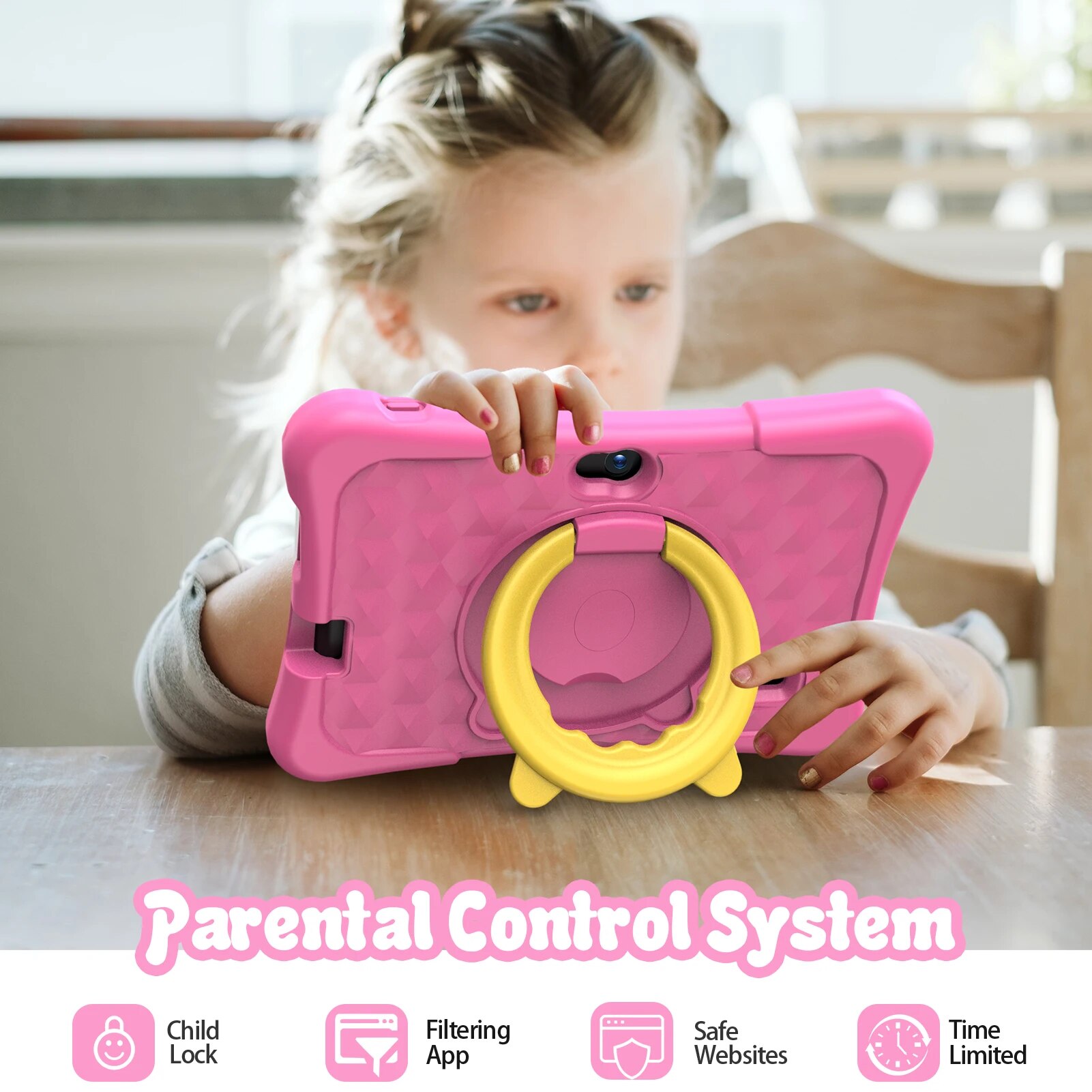 Pritom tablet für kinder 7 zoll android 11 32 gb wifi bluetooth dual kamera pädagogik software installiert mit proof case
