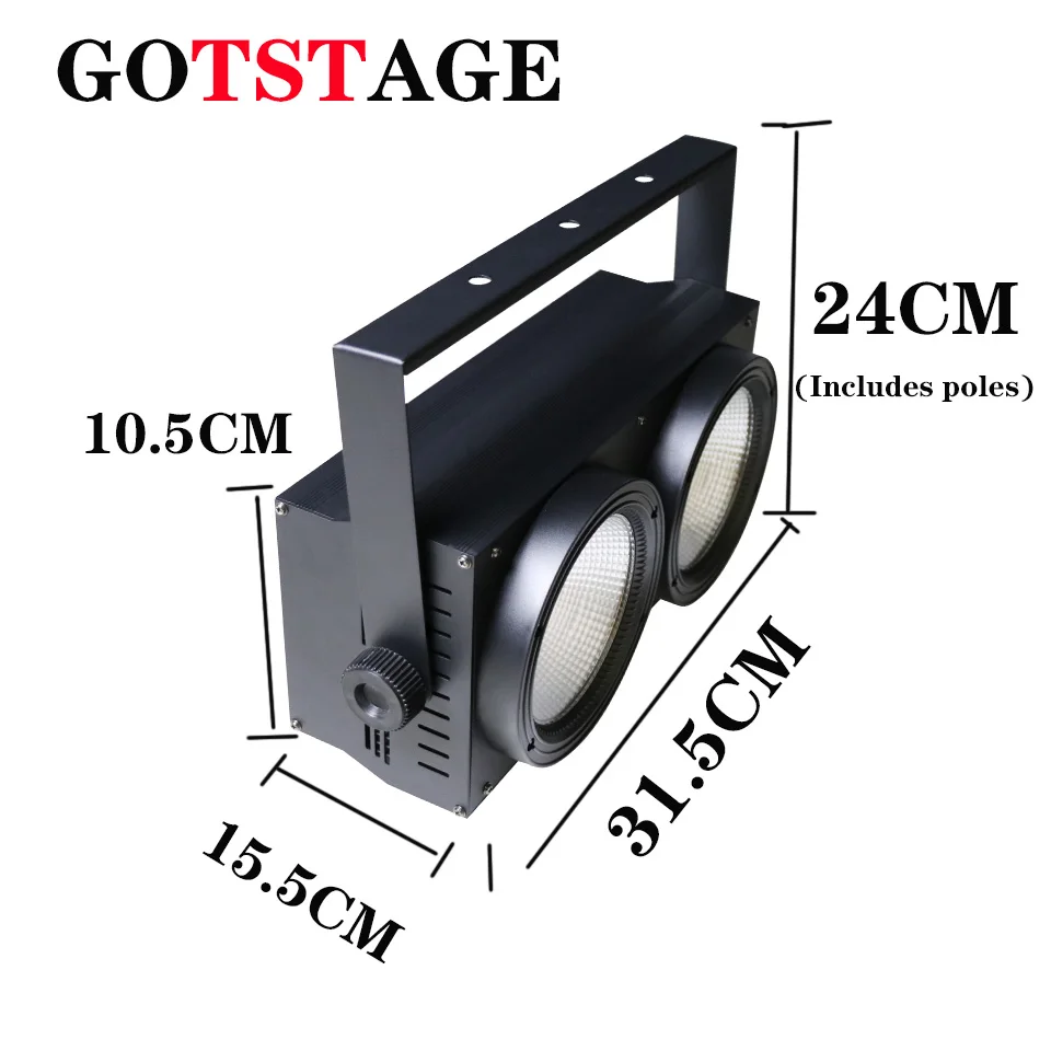 GOTSTAGE 220 ワット LED 2IN1 COB クールウォームホワイト照明 2X100W フラッドブラインダー照明ウェディングパーティーバー DMX 舞台照明ディスコバー