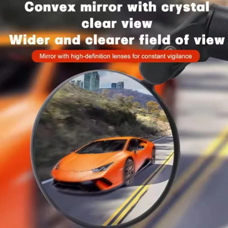 จักรยาน 1PC ด้านหลังกระจกนูน Handlebar DROP Bar Mount เลนส์อะคริลิค Back Sight Reflector Light น้ําหนัก