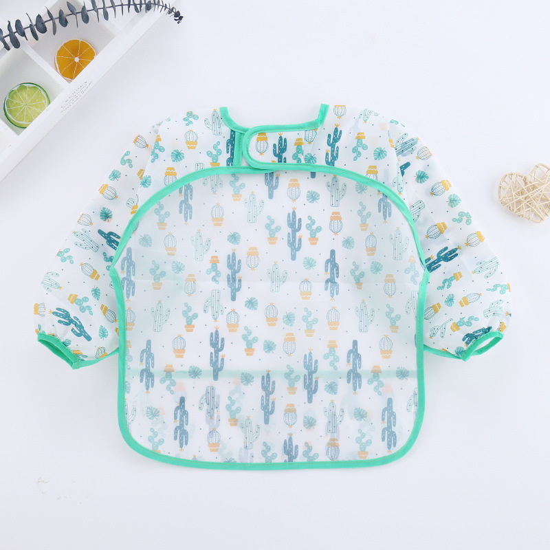 Baberos para bebé, bonitos artículos para bebé, impermeable, bata artística de manga larga, delantal babero para alimentación para niños